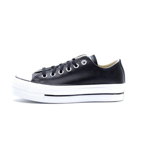 Converse Women's Chuck Taylor All Star Lift Clean Sneaker, Black/Black/White, 6