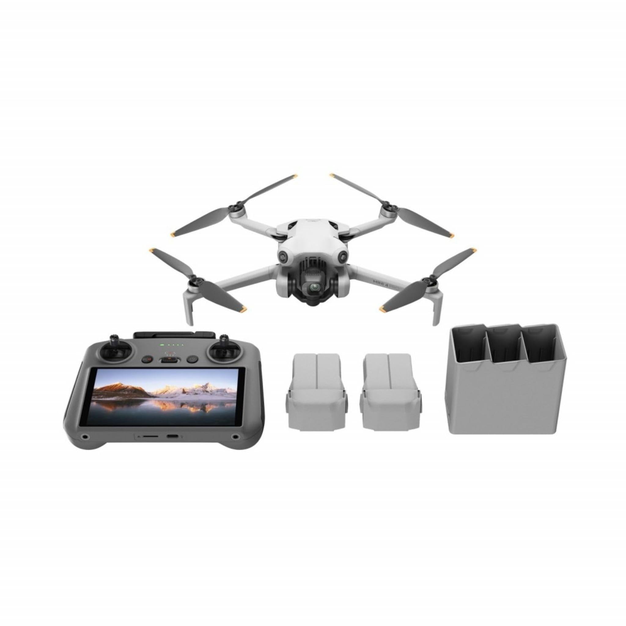 DJI Mini 4 Pro Fly More Combo Plus with DJI RC 2, Drones with Camera for Adults 4K, 3 Intelligent Flight Battery Plus for up to 135 Mins Flight Time, Smart Return to Home, Drone for Beginners DJI