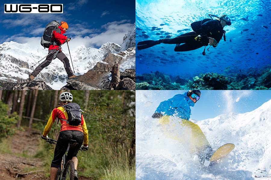 Ricoh WG-80 Black Waterproof Digital Camera Shockproof Freezeproof Crushproof 03123