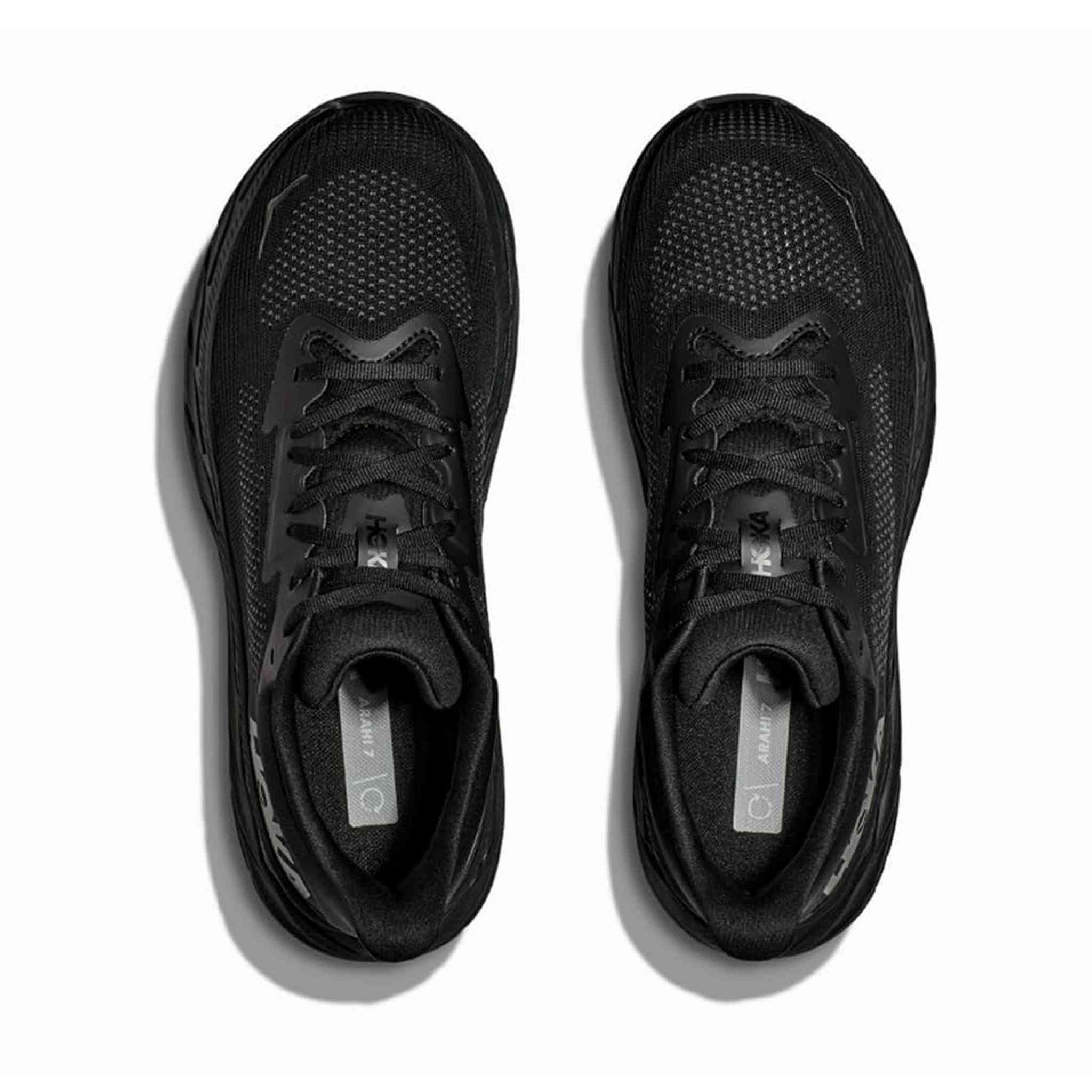 Hoka Women's Arahi 7 Sneaker, Black/Black, 7.5