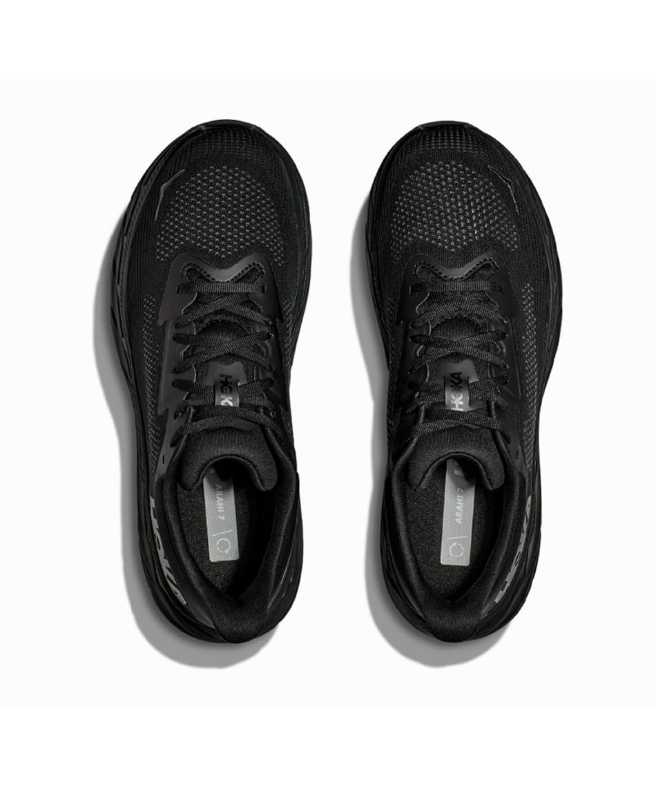 Hoka Women's Arahi 7 Sneaker, Black/Black, 6.5