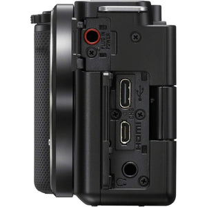 Sony Alpha ZV-E10 - APS-C Interchangeable Lens Mirrorless Vlog Camera Kit - Black Renewed - Reconditioned