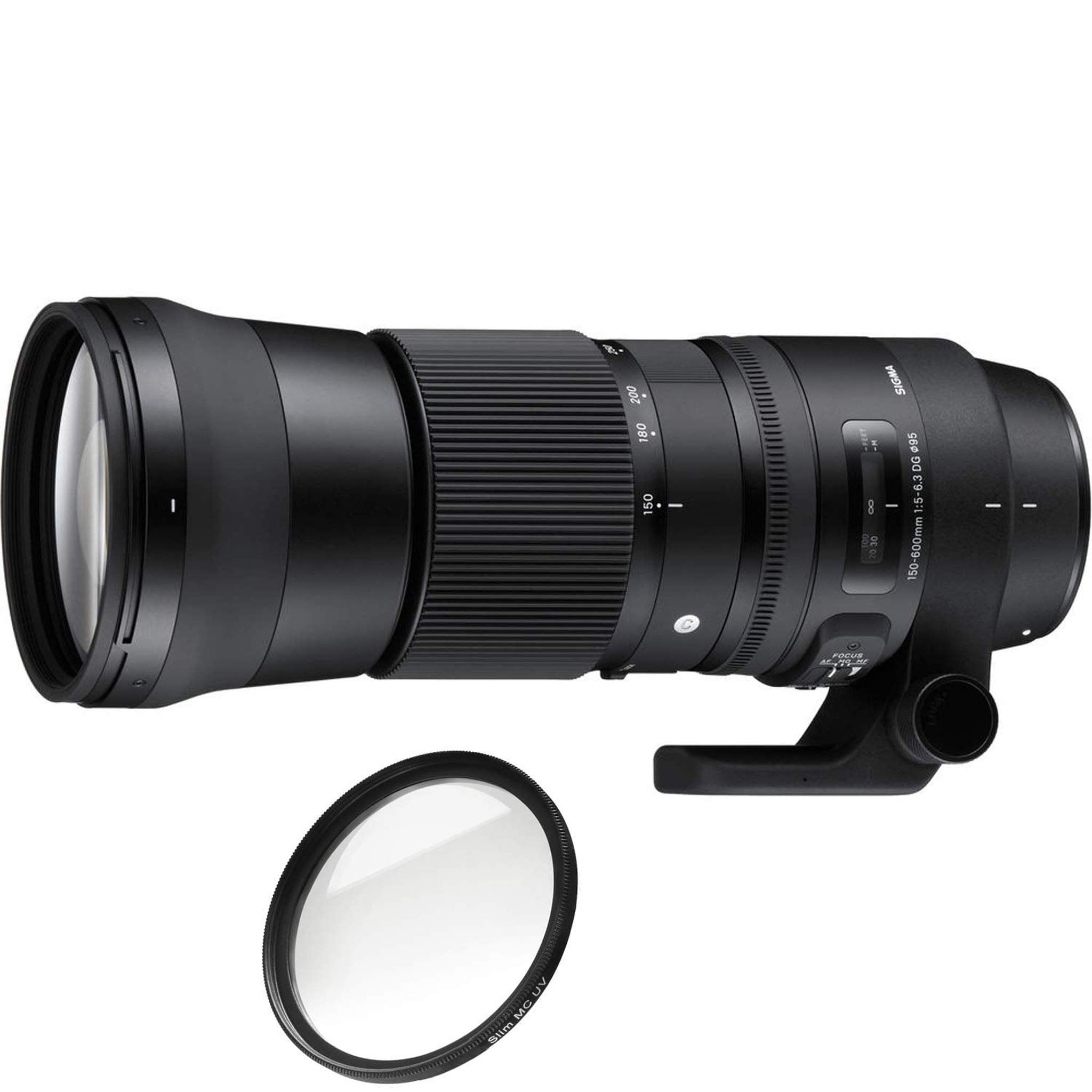 Sigma 150-600mm f/5-6.3 DG OS HSM Contemporary Lens for Nikon F with Pro Filter Certified Refurbished - Reconditioned Sigma