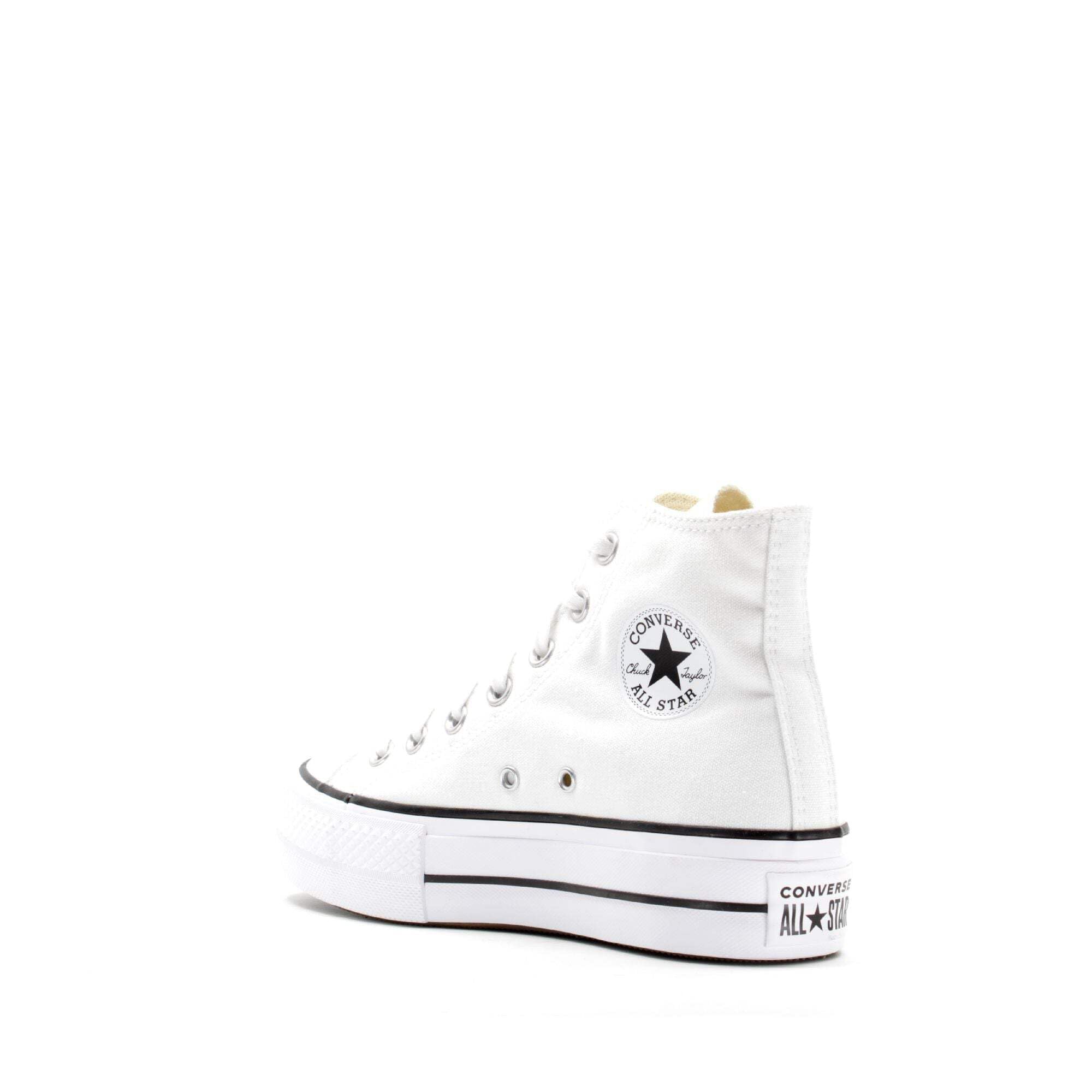 Converse Women's Chuck Taylor All Star Lift High Top Sneakers, White/Black/White, 7.5 Medium US