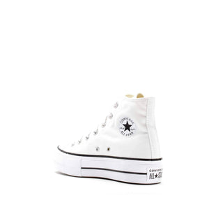 Converse Women's Chuck Taylor All Star Lift Clean Sneaker, White/Black/White, 8