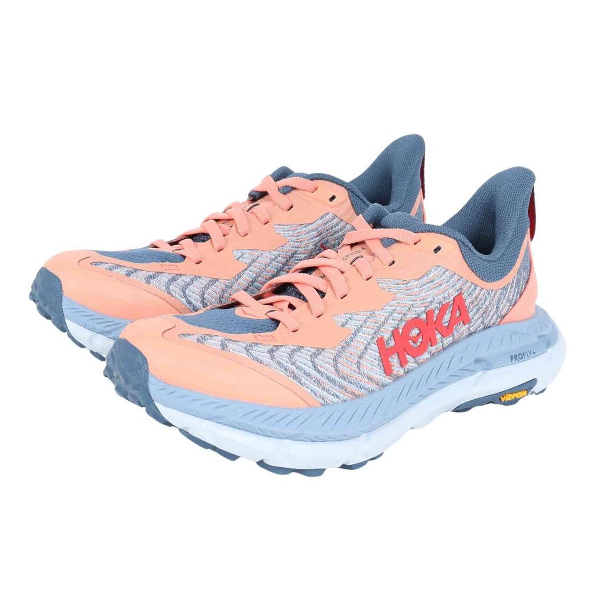 Hoka Mafate Speed 4 Trail Running Shoes Women Turquoise, Papaya Royal Teal, 8.5 HOKA ONE ONE