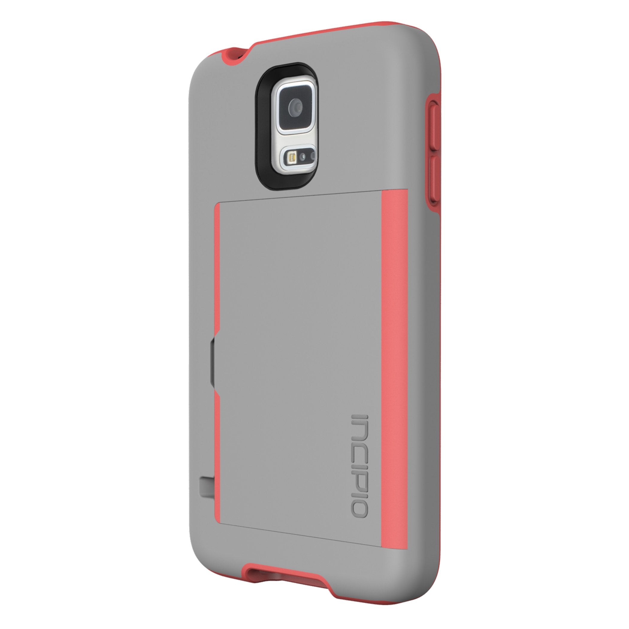 Incipio Stowaway for Samsung Galaxy S5 - Gray/Neon Orange