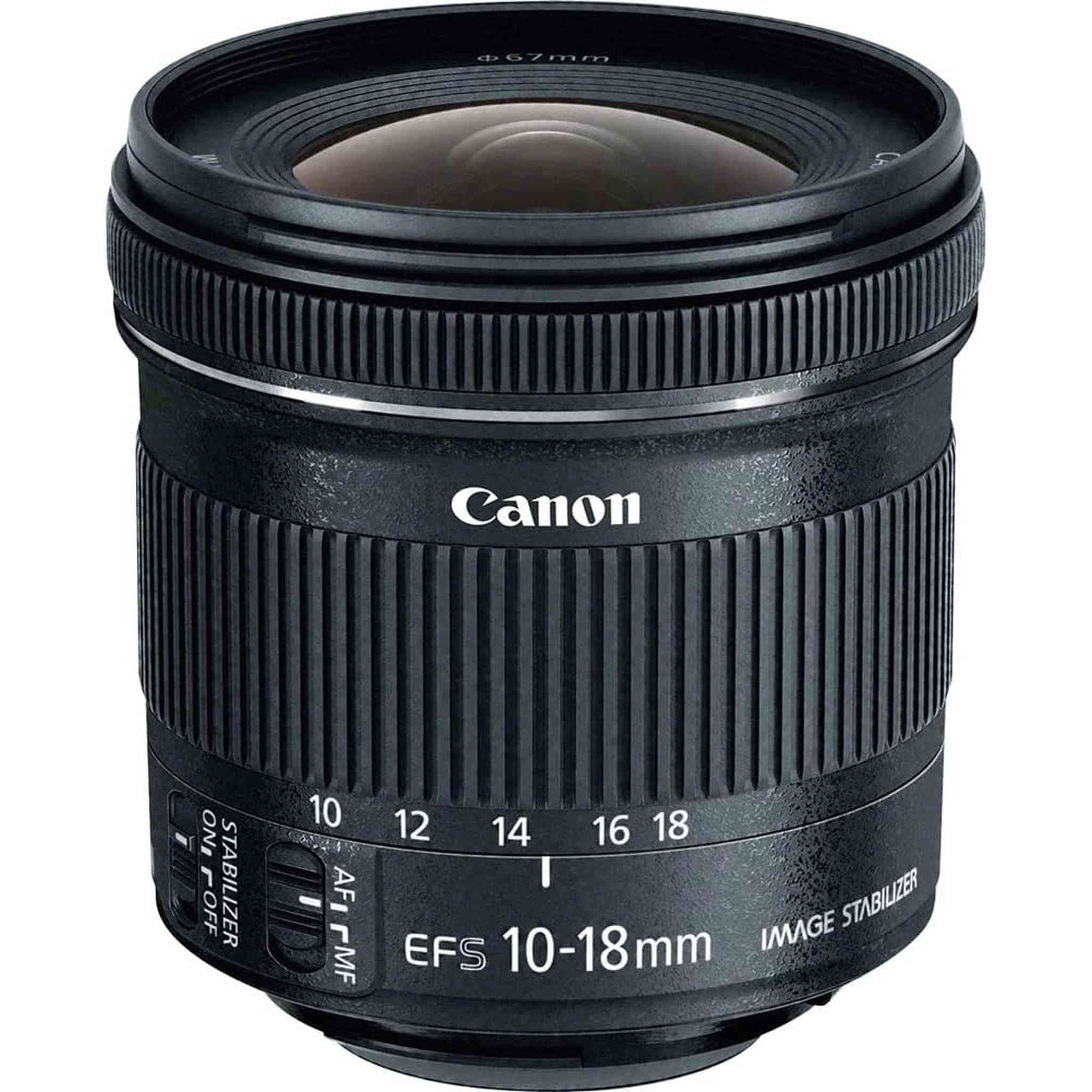 Canon EF-S 10-18mm f/4.5-5.6 IS STM Lens 9519B002 + Filter Kit + More - Reconditioned Canon