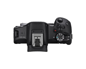 Canon EOS R50 Mirrorless Camera + 64GB Card + Bag + Charger + Battery + More