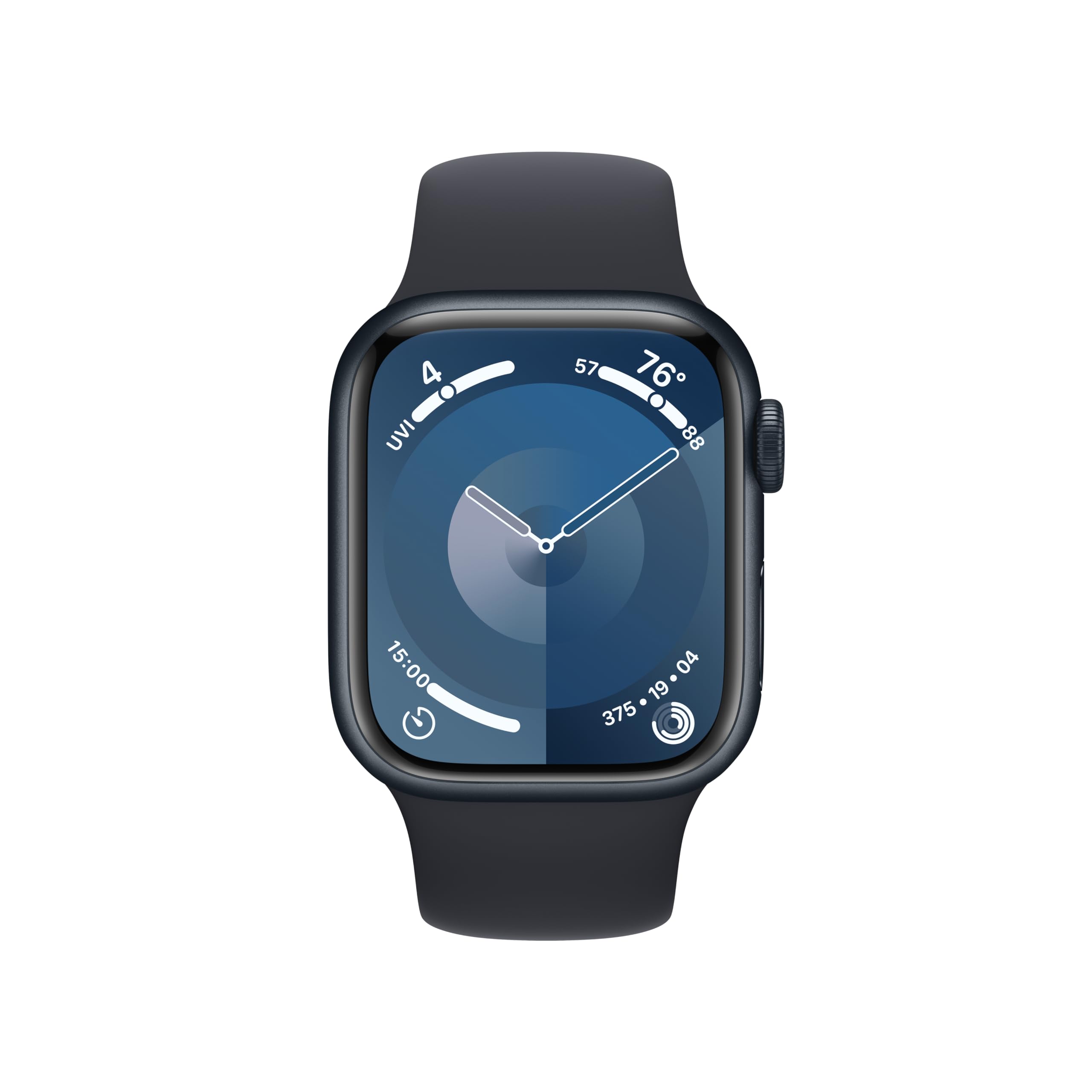 Apple Watch Series 9 [GPS 41mm] Smartwatch with Midnight Aluminum Case with Midnight Sport Band S/M.