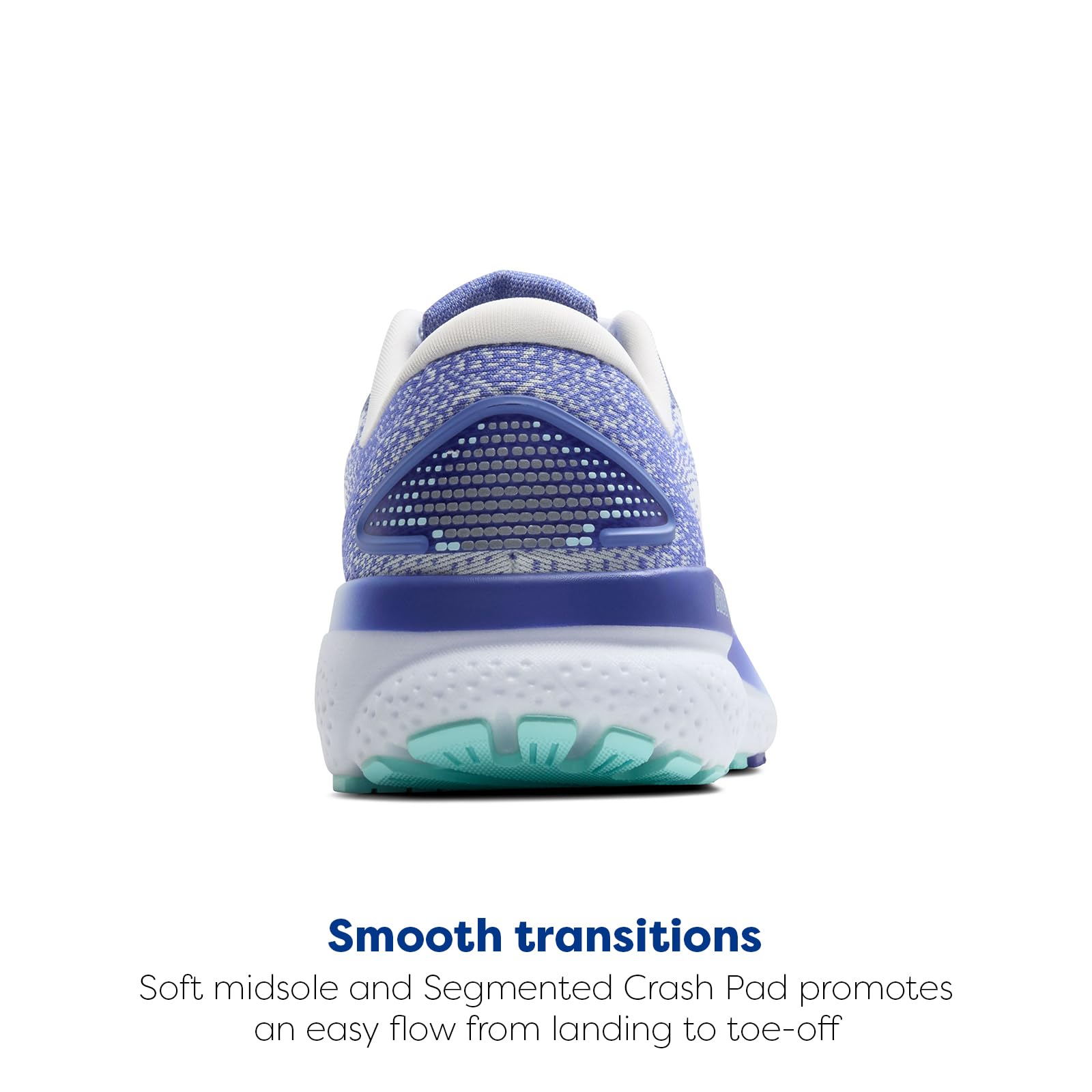 Brooks Women’s Ghost 16 Neutral Running Shoe - White/Amparo Blue/Limpet Shell - 7 Medium