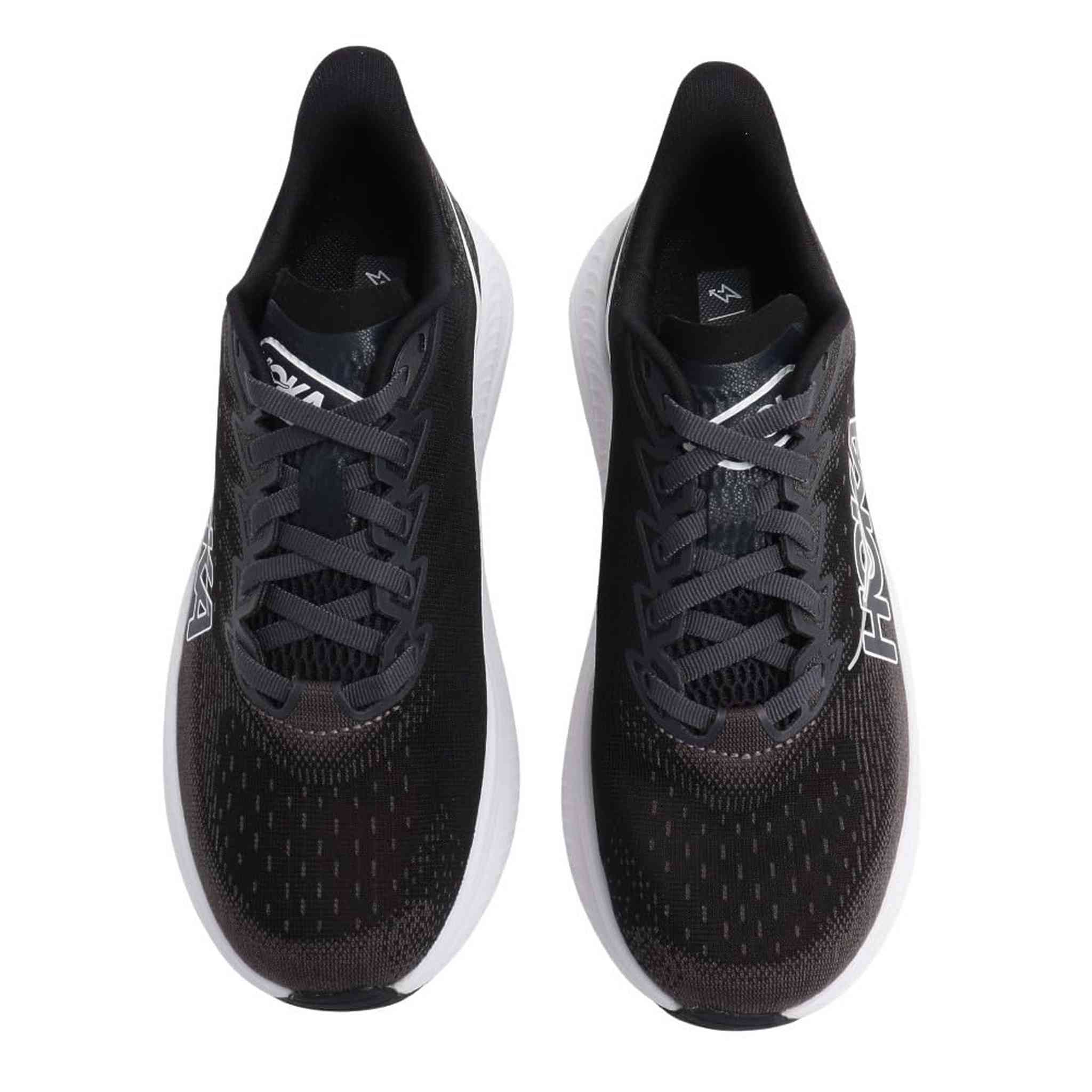 Hoka Women's Mach 6 Sneaker, Black/White, 6.5