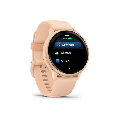Garmin vívoactive® 6, Health and Fitness GPS Smartwatch, AMOLED Display, Up to 11 Days of Battery, Metallic Pink Dawn with Pink Dawn Band