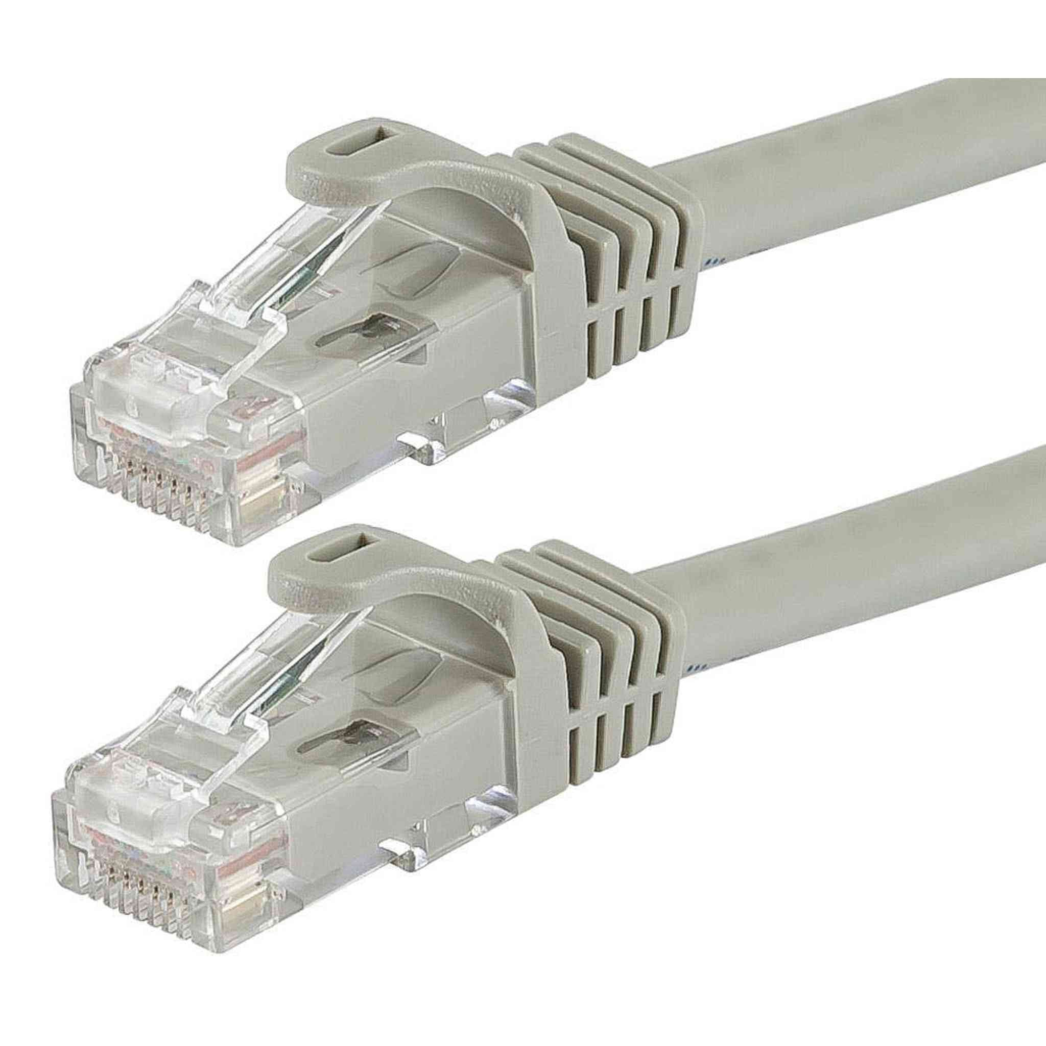 Monoprice Flexboot Cat6 Ethernet Patch Cable - Network Internet Cord - RJ45, Stranded, 550Mhz, UTP, Pure Bare Copper Wire, 24AWG, 0.5ft, Gray