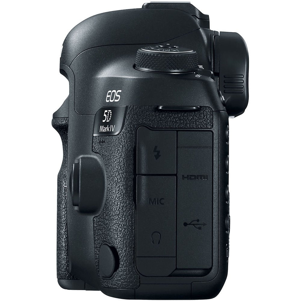 Canon EOS 5D Mark IV DSLR Camera (Body Only) + Wireless Remote + Condenser Microphone + Case + Wrist Strap + Tripod Base Bundle