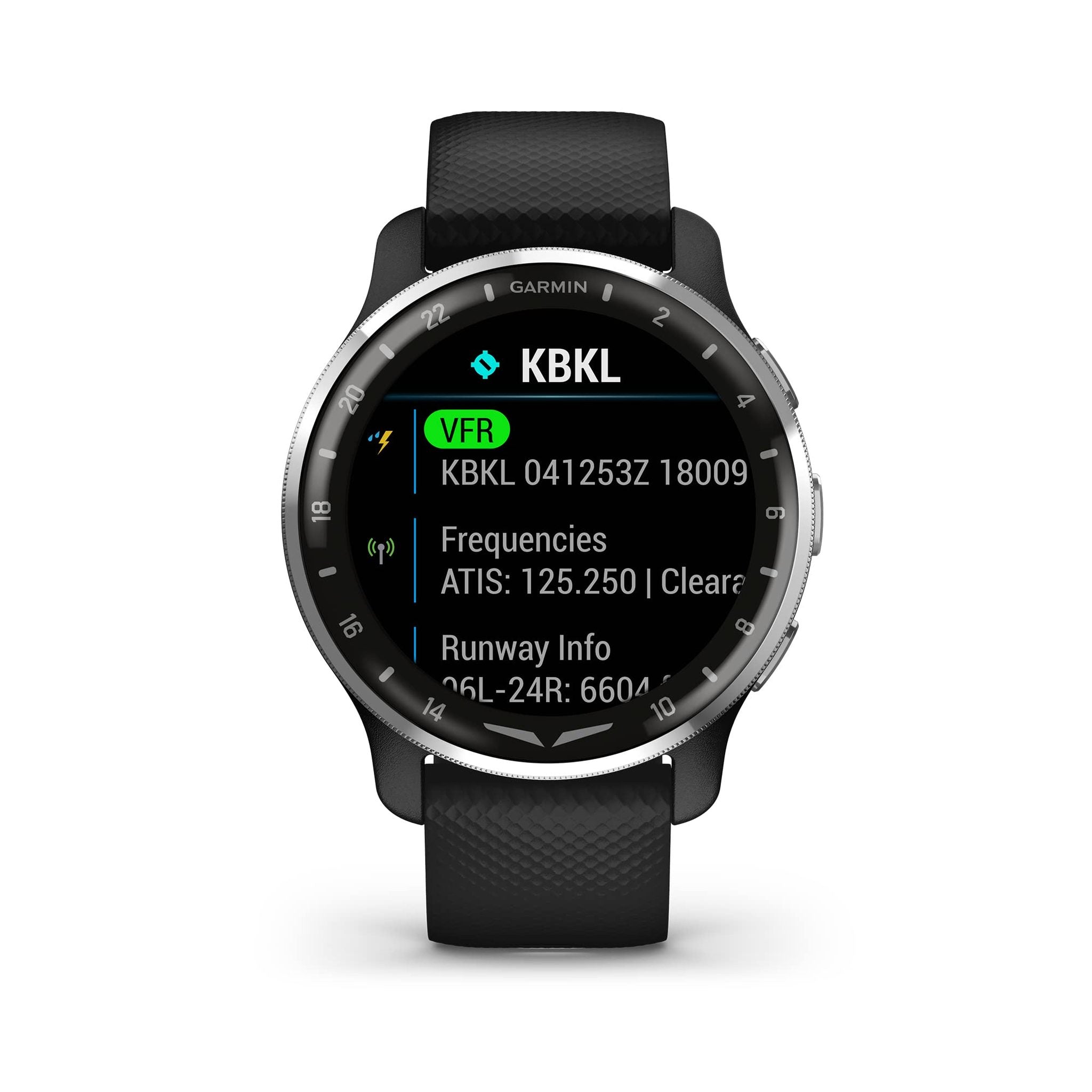 Garmin D2™ Air X10, Touchscreen Aviator Smartwatch with GPS, Aviation Weather, Call and Text, Health and Wellness Features and More, Black Garmin