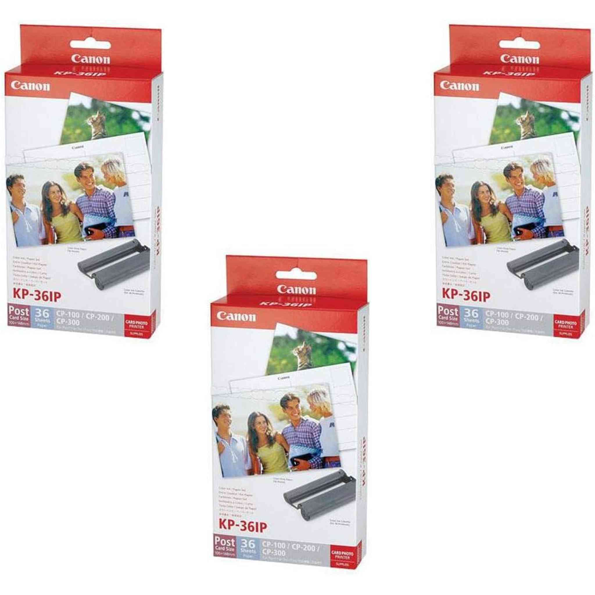 Canon 3-Pack Color Ink/Paper Set KP-36IP for CP Printer 36 Sheets of 4x6 Paper