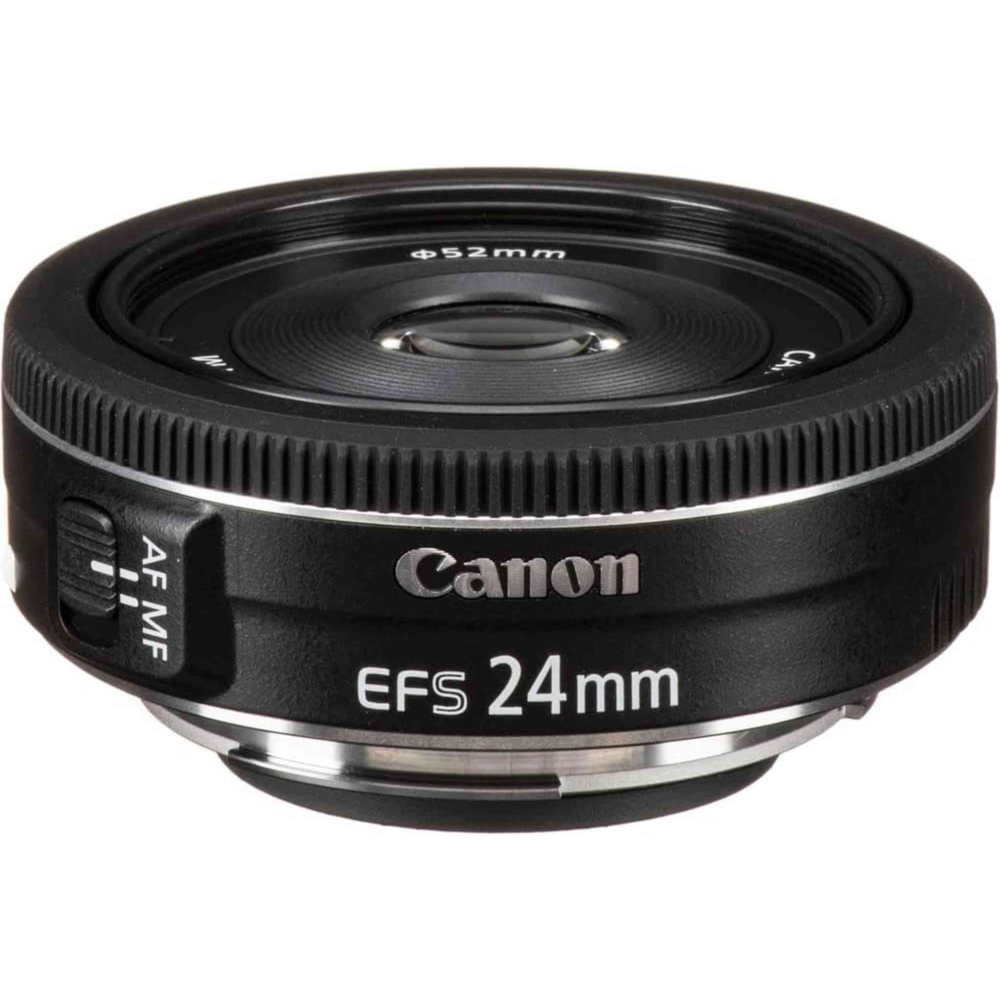 Canon EF-S 24mm f/2.8 STM Lens 9522B002 + Filter Kit + Cap Keeper + More - Reconditioned Canon