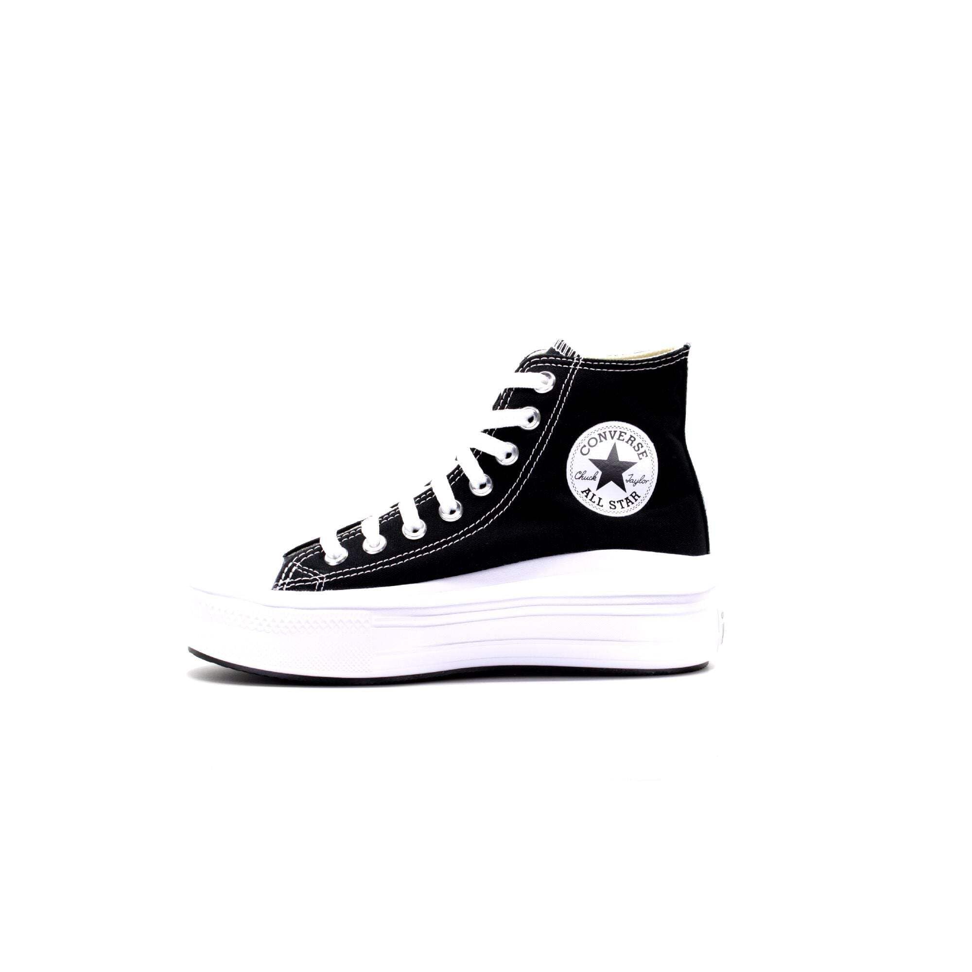 Converse Women's Stylish Running Shoe, Black White, 10