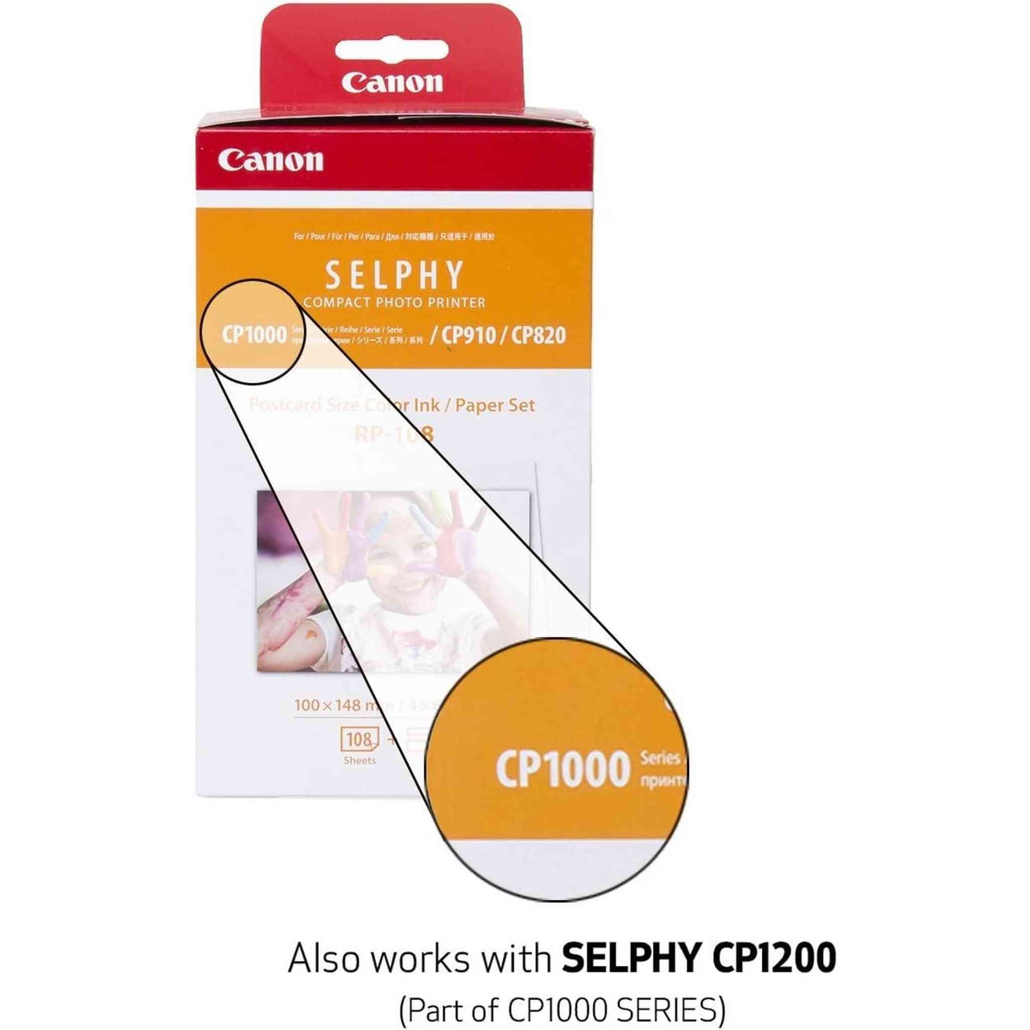 Canon RP-108 High Capacity Color Ink and 324 Sheets For SELPHY Printer 3-Pack