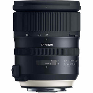 6Ave Tamron SP 24-70mm f/2.8 Di VC USD G2 Lens Canon EF International Model + 82mm UV Filter + Lens Cap Keeper + Micro