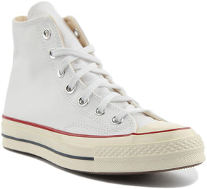 Converse Men's Chuck Taylor '70s High Top Sneakers, White/Garnet/Egret, 10 Medium US