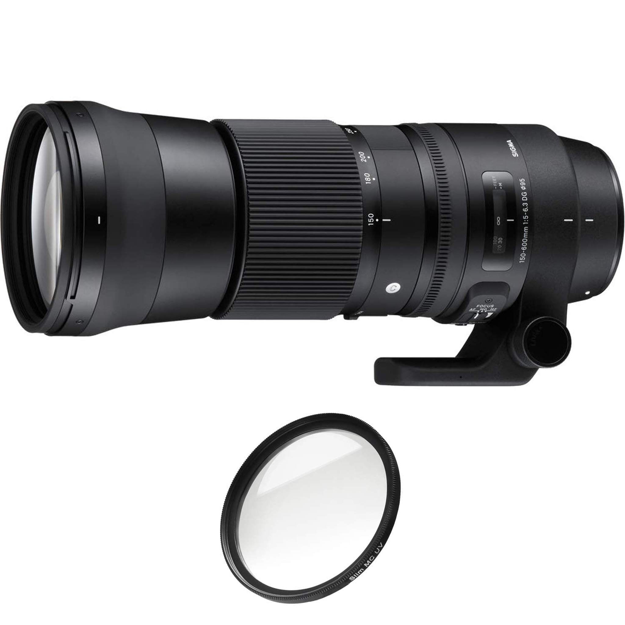 Sigma 150-600mm f/5-6.3 DG OS HSM Contemporary Lens for Canon EF with Pro Filter Certified Refurbished - Reconditioned Sigma