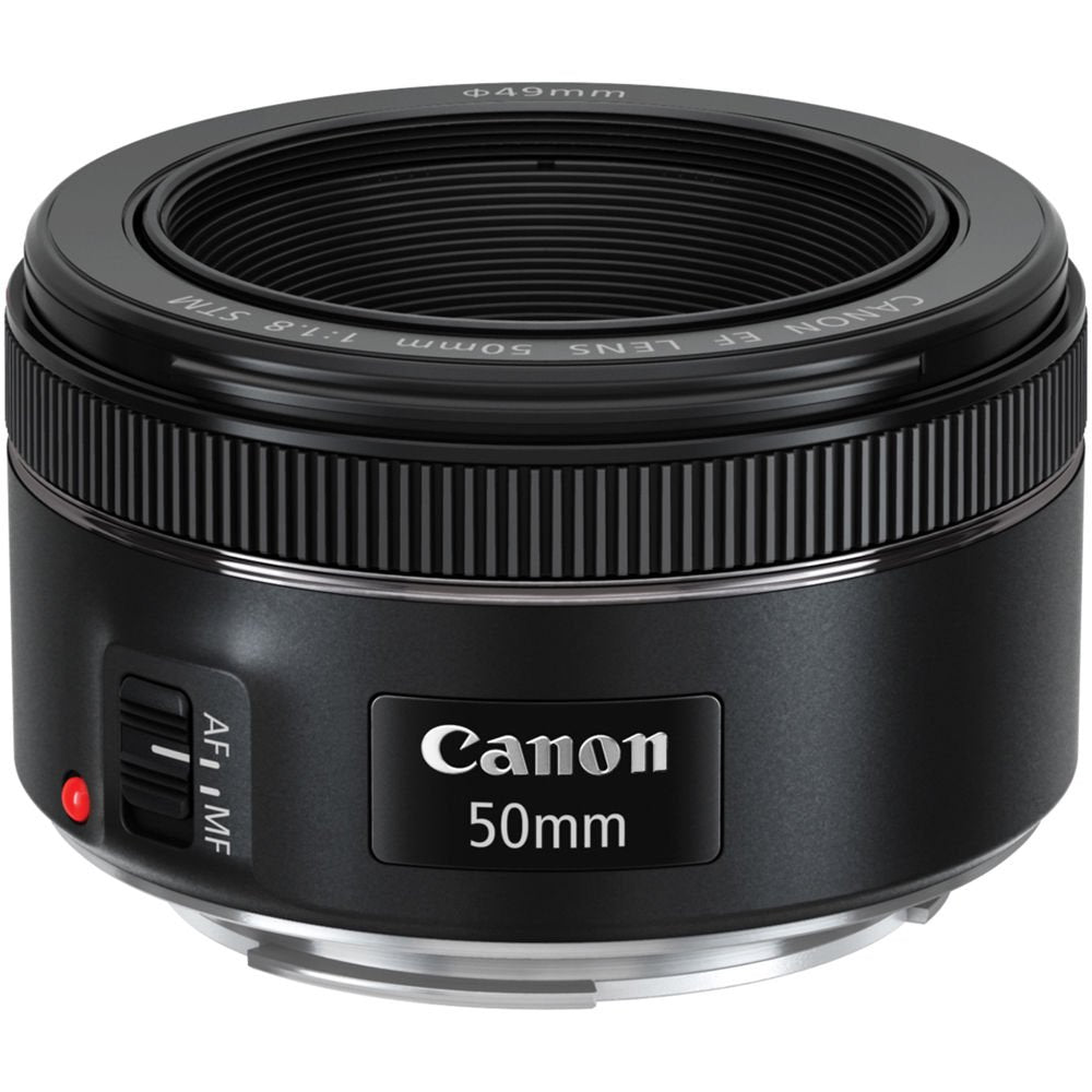 Canon EF 50mm f/1.8 STM Lens 0570C002 + 64GB Memory Card - Deluxe Bundle- International Version