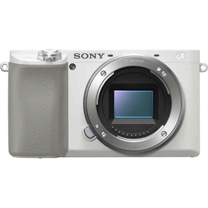 Sony Alpha a6100 24.2MP Mirrorless Camera - White with 16-50mm and 55-210mm Lens