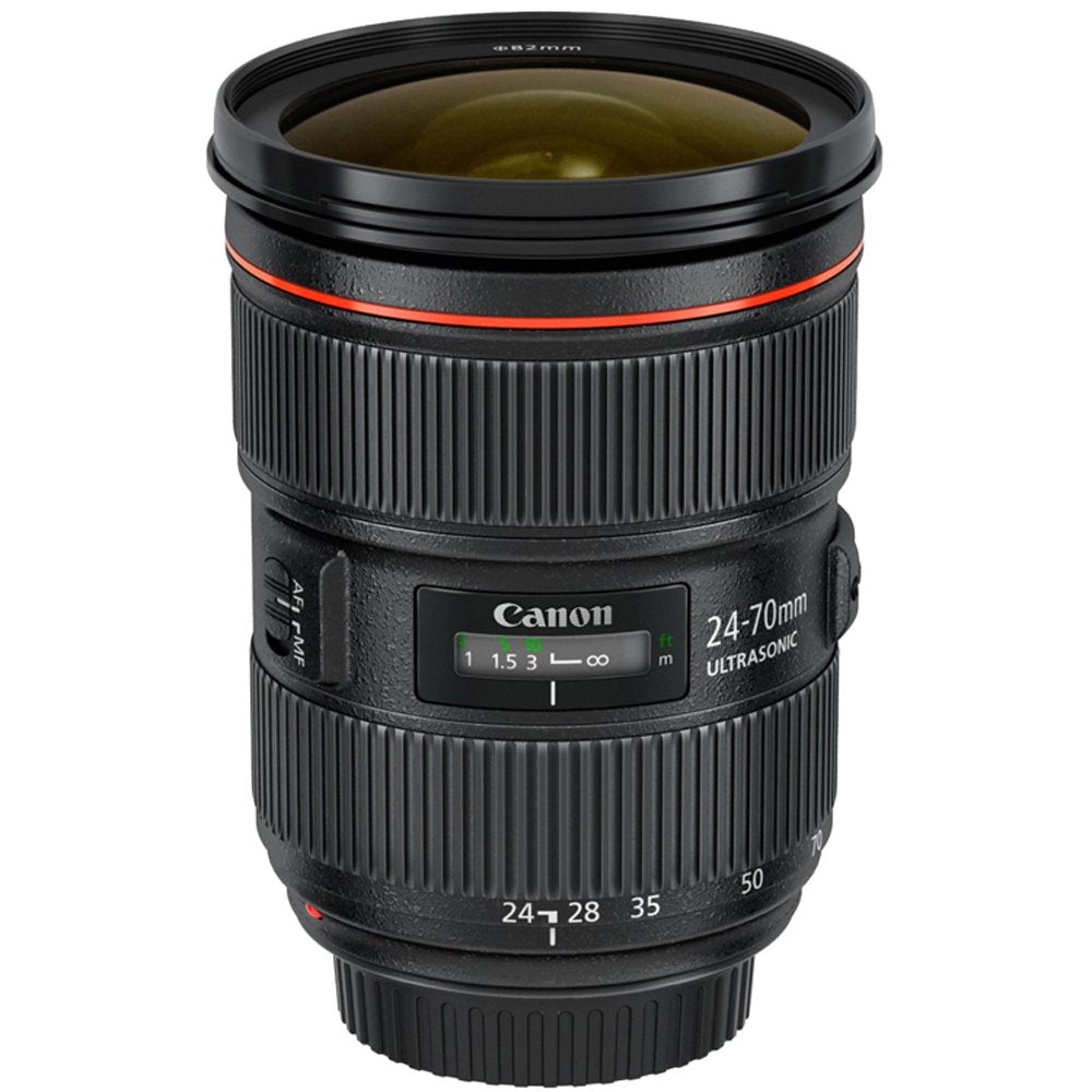 Canon (5175B002) EF 24-70mm f/2.8L II USM Lens with 64GB Extreme SD Memory UHS-I Card w/ 90/60MB/s Read/Write
