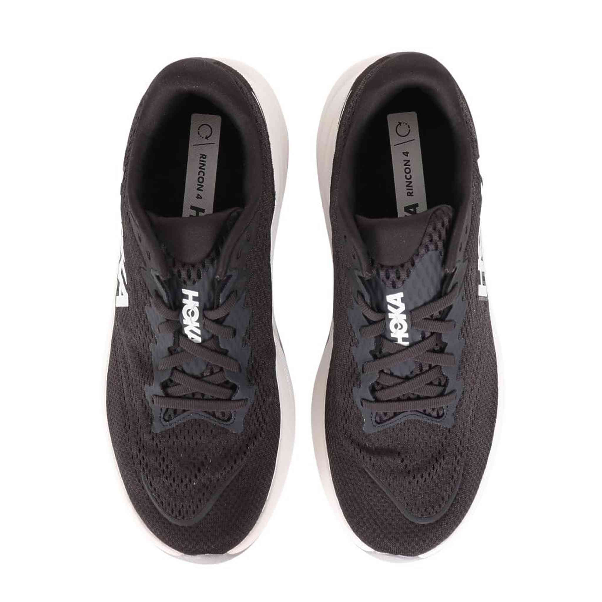 Hoka Men's Rincon 4 Sneaker, Black/White, 9.5