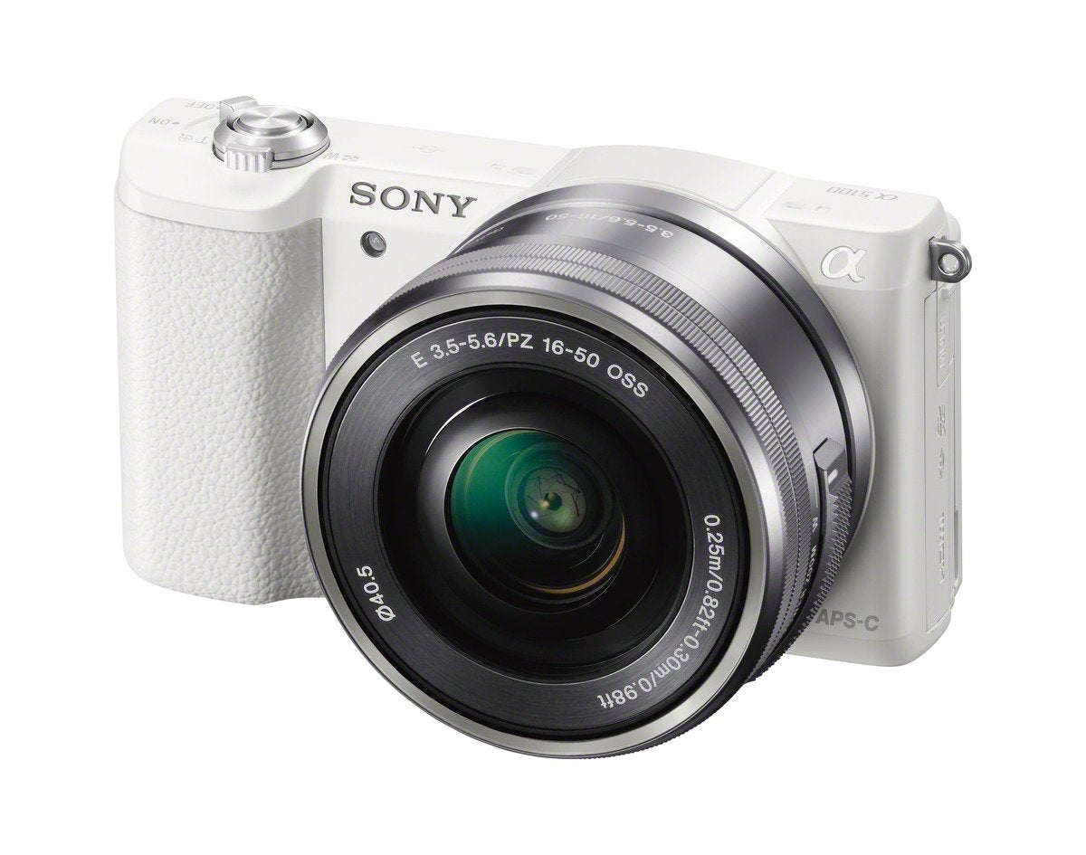 Sony a5100 16-50mm Mirrorless Digital Camera with 3-Inch Flip Up LCD White - International Version No Warranty