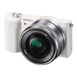 Sony a5100 16-50mm Mirrorless Digital Camera with 3-Inch Flip Up LCD White - International Version No Warranty Sony