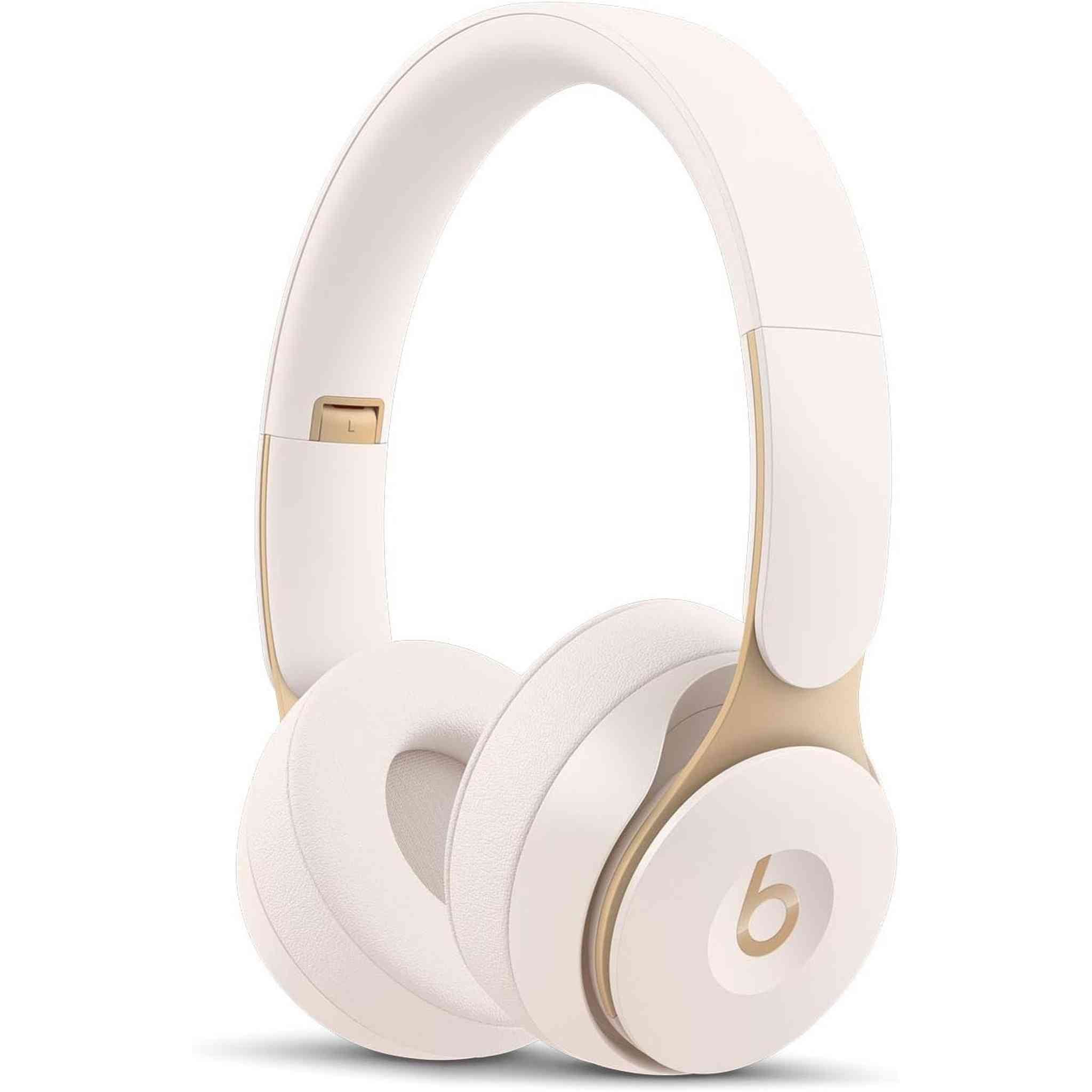 Beats Solo Pro Wireless Noise Cancelling On-Ear Headphones - Ivory Renewed - Reconditioned Beats