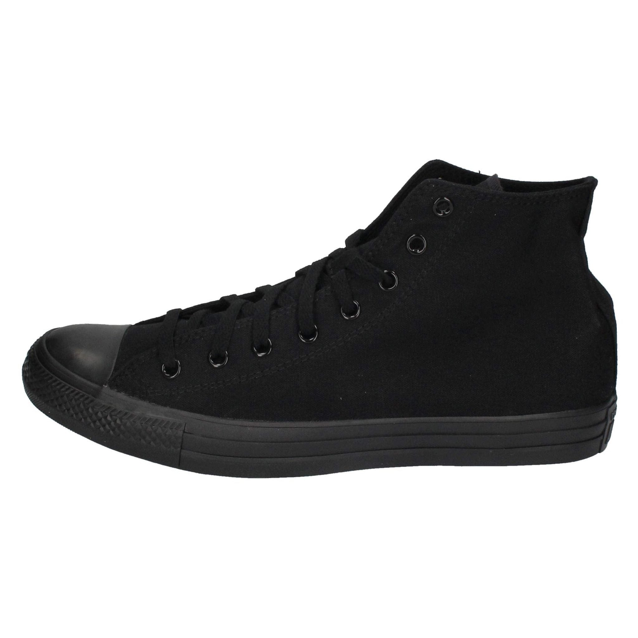 Converse Chuck Taylor All Star Canvas High Top Sneaker, black monochrome, 6.5 M US