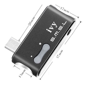 SMSL IVY DAC MINI Portable Audio Digital to Analog Converter, AMP Headphones Amplifier USB Input Support OTG only for Android Cellphones Black S.M.S.L
