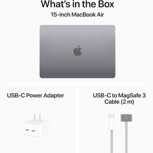 Apple 2024 MacBook Air 15-inch Laptop with M3 chip: 15.3-inch Liquid Retina Display, 8GB Unified Memory, 512GB SSD Storage, Backlit Keyboard, 1080p FaceTime HD Camera, Touch ID; Space Gray