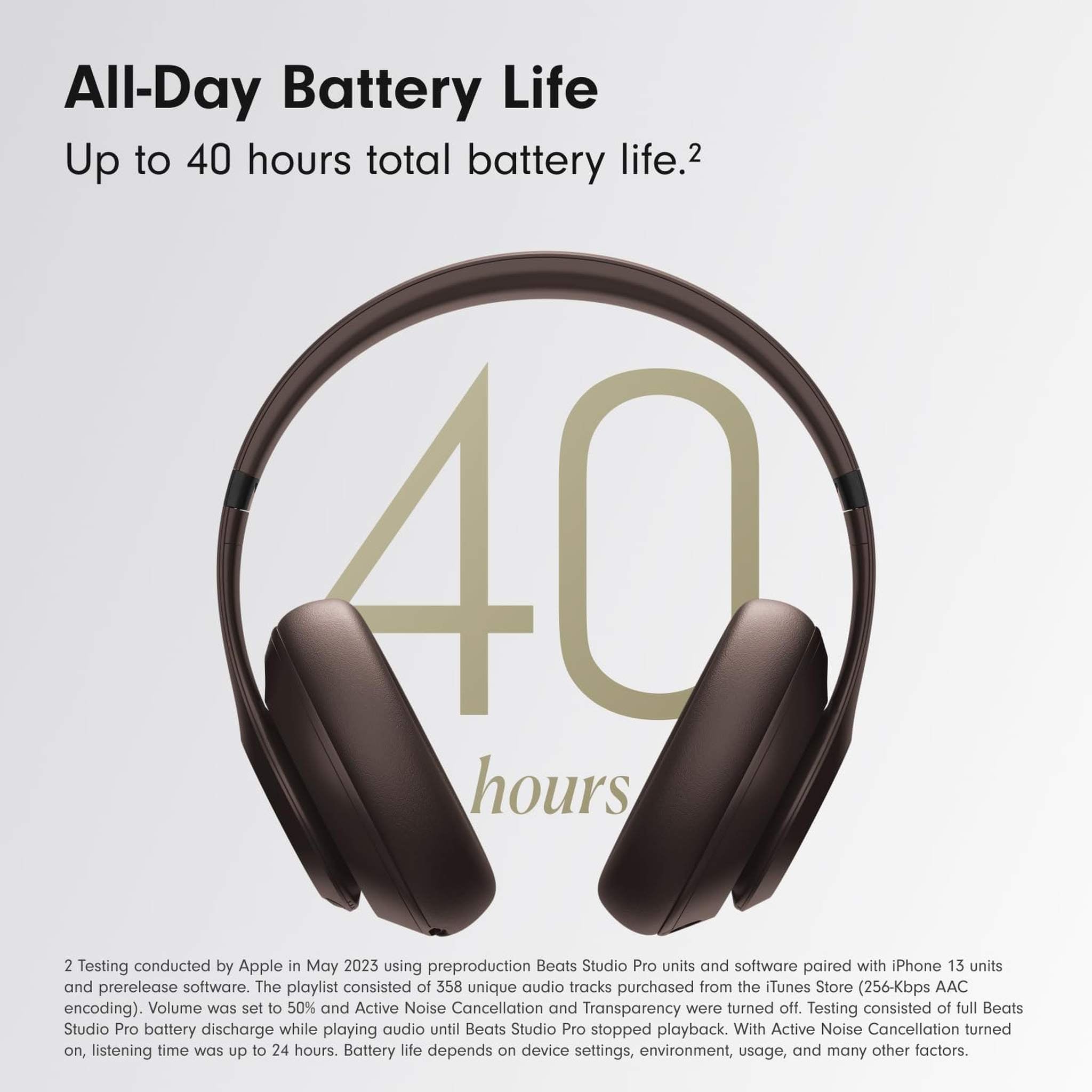 Beats Studio Pro - Wireless Bluetooth Noise Cancelling Headphones Deep Brown - Reconditioned Beats