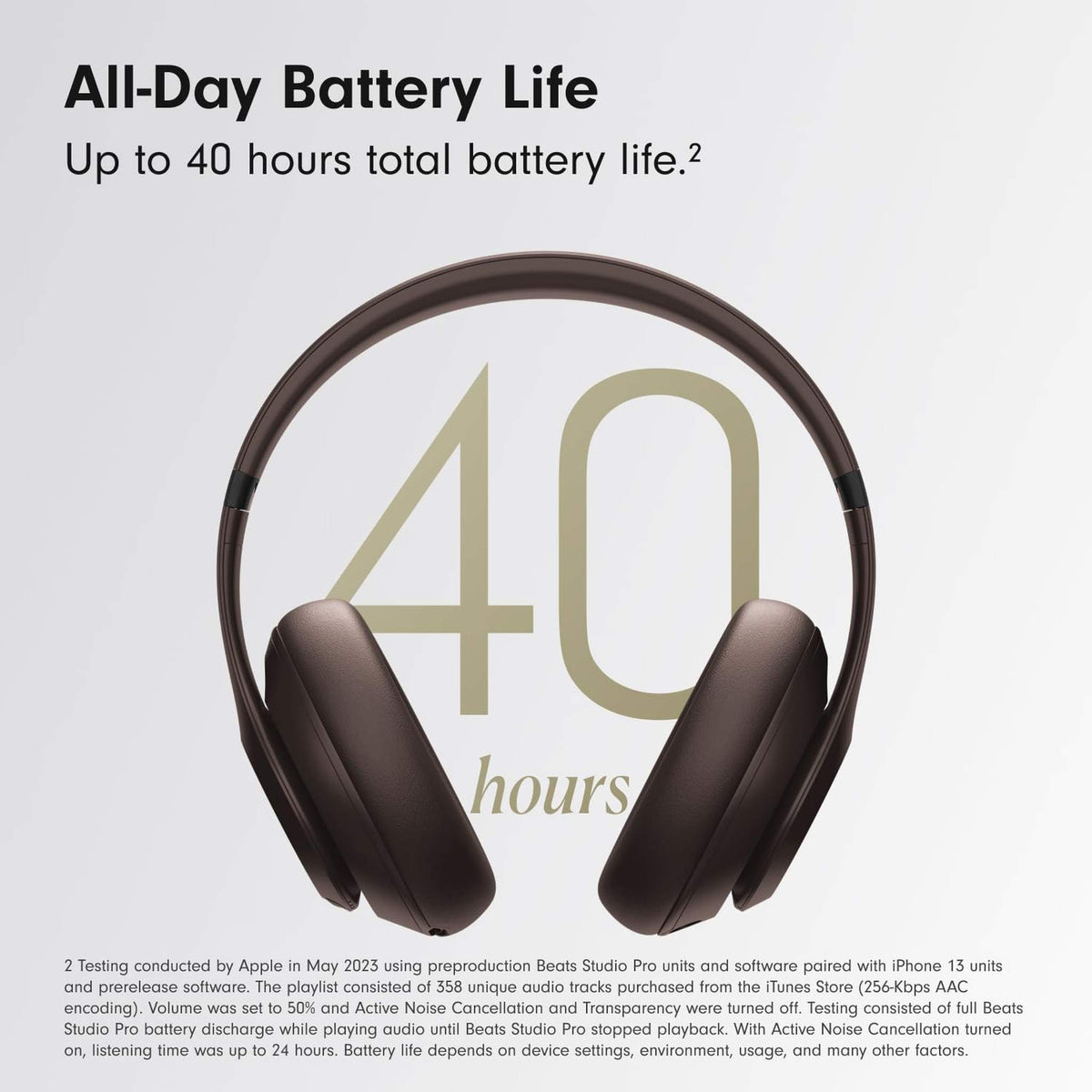 Beats Studio Pro - Wireless Bluetooth Noise Cancelling Headphones Deep Brown - Reconditioned