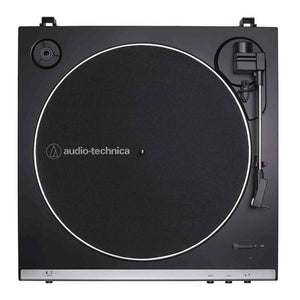 Audio-Technica AT-LP60X-GM Fully Automatic Belt-Drive Stereo Turntable, Gunmetal/Black, Hi-Fi, 2 Speed, Dust Cover, Anti-Resonance, Die-Cast Aluminum Platter