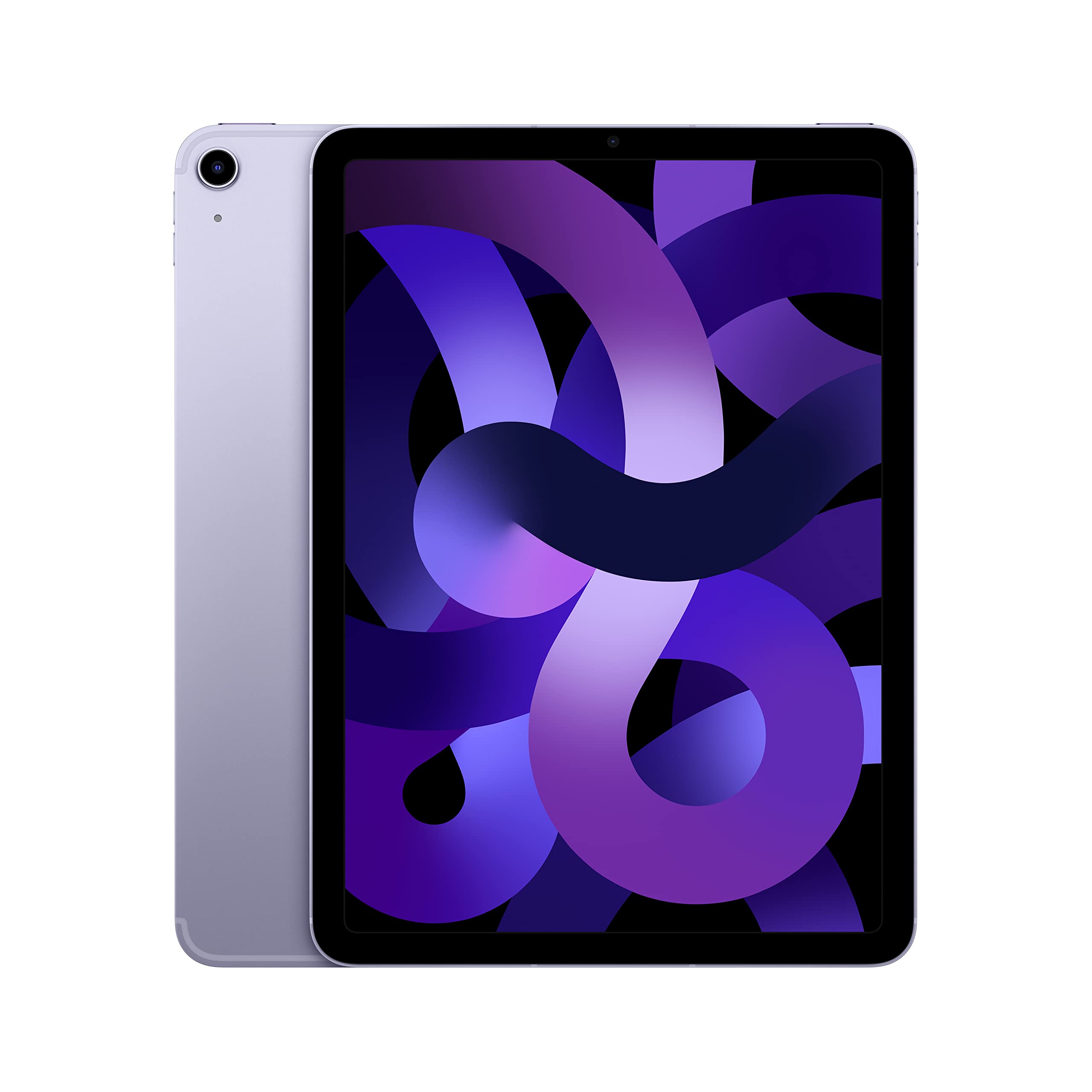 Apple iPad Air (5th Generation): with M1 chip, 10.9-inch Liquid Retina Display, 256GB, Wi-Fi 6 + 5G Cellular, 12MP front/12MP Back Camera, Touch ID, All-Day Battery Life - Purple