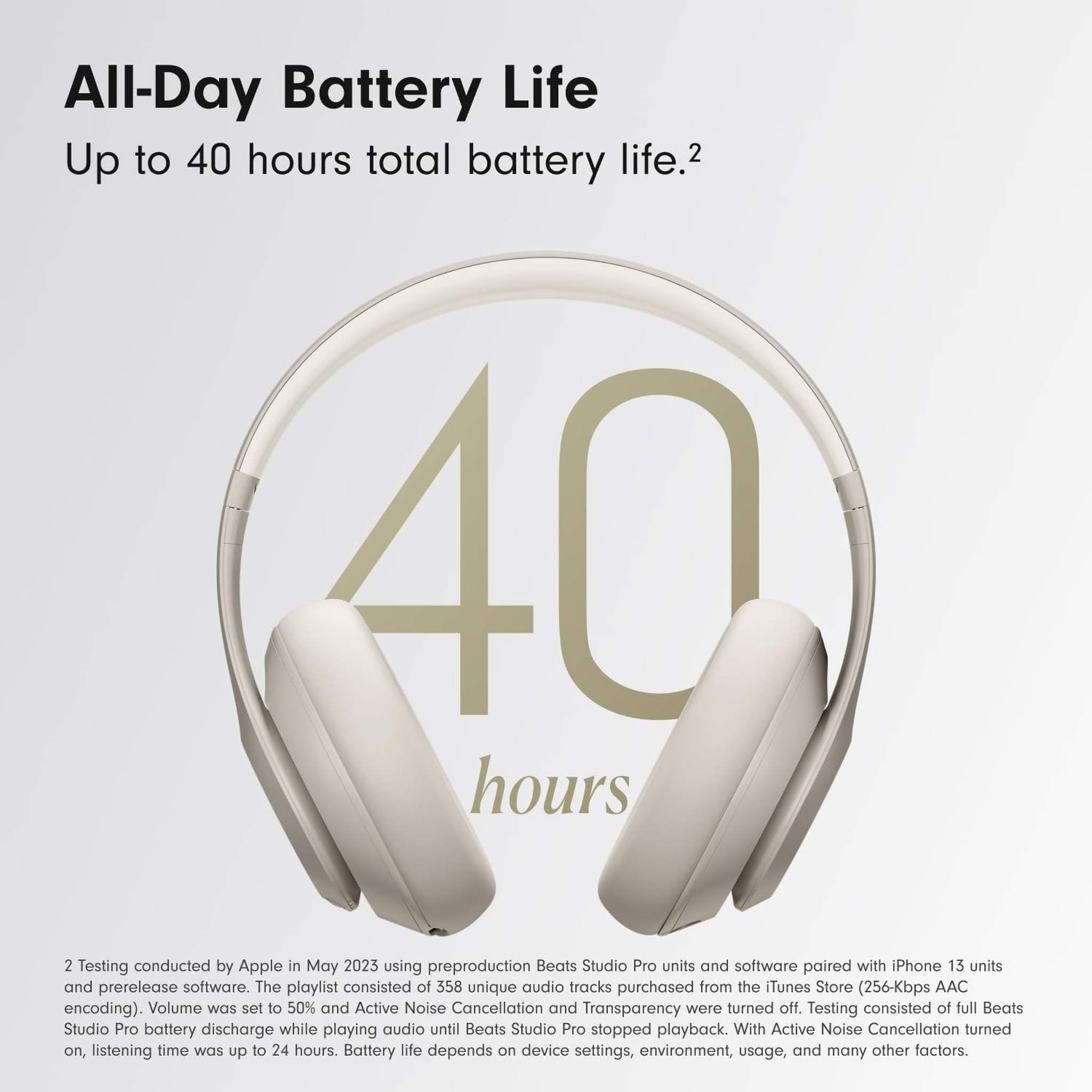 Beats Studio Pro - Wireless Bluetooth Noise Cancelling Headphones Sandstone - Reconditioned