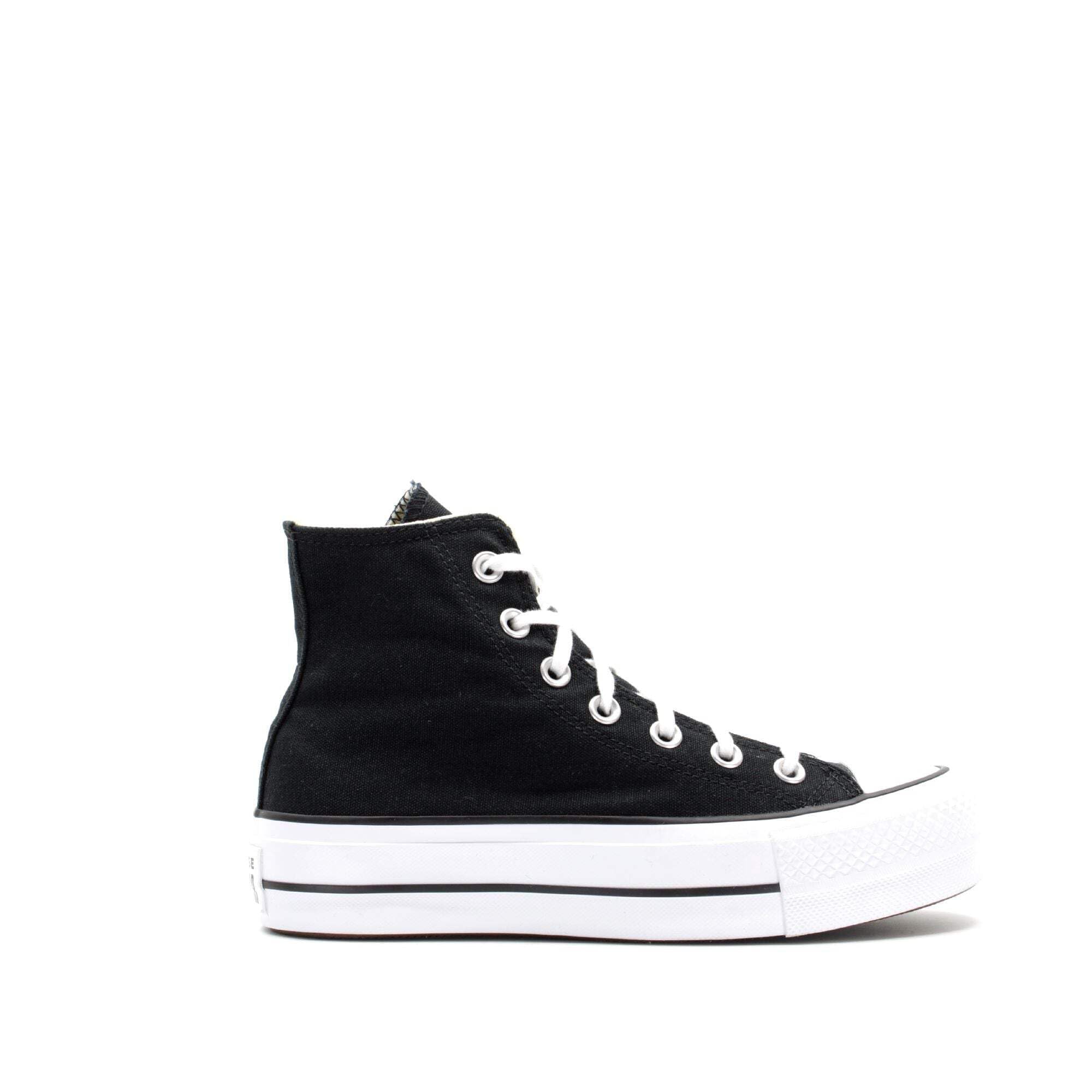 Converse CTAS Lift HI Sneaker, Black White, 5.5 M US