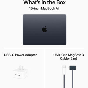 Apple 2024 MacBook Air 15-inch Laptop with M3 chip: 15.3-inch Liquid Retina Display, 8GB Unified Memory, 512GB SSD Storage, Backlit Keyboard, 1080p FaceTime HD Camera, Touch ID; Midnight