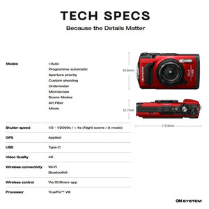 OM SYSTEM Tough TG-7 Digital Camera -