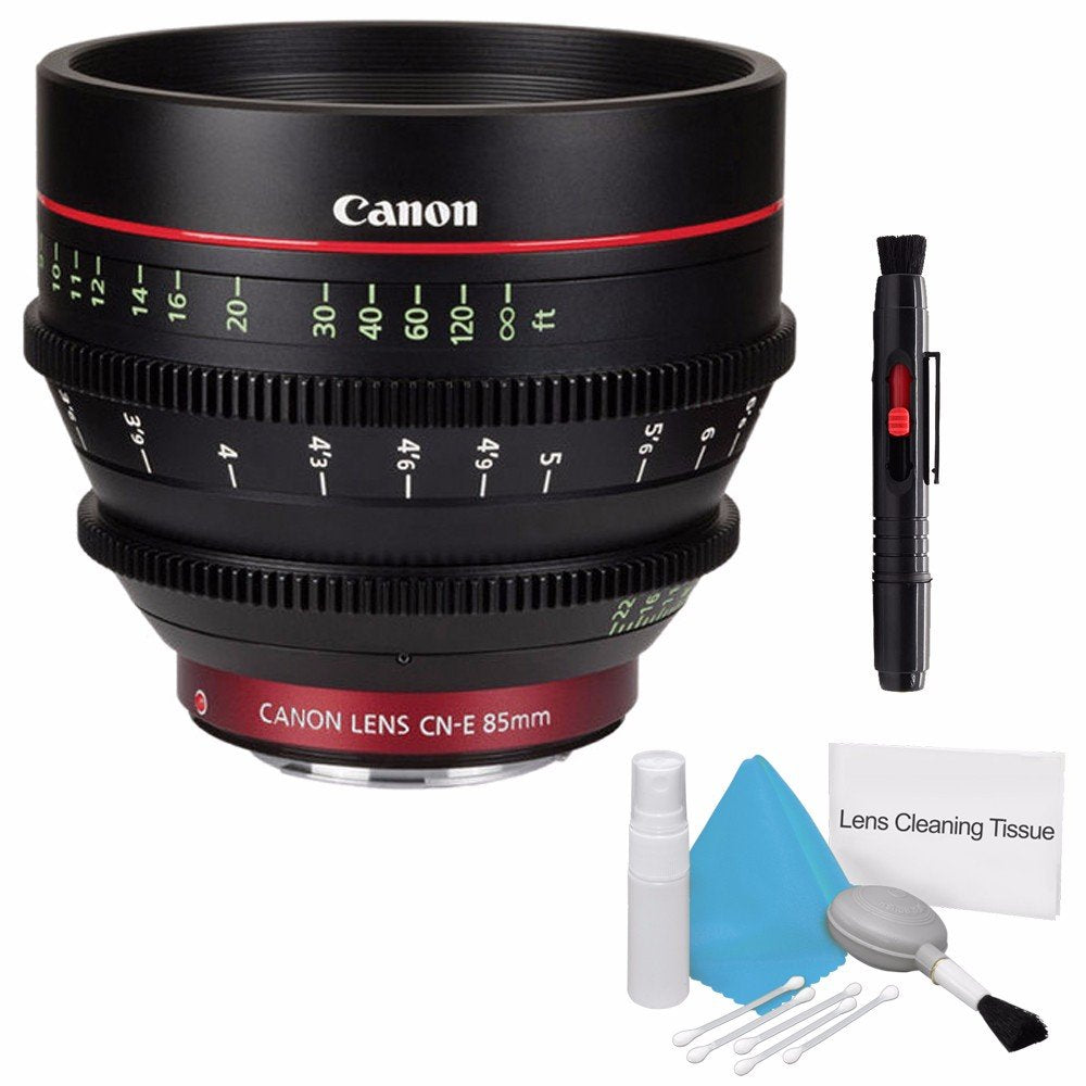 Canon CN-E 85mm T1.3 L F Cine Lens International Model + Deluxe Cleaning Kit Advanced Bundle