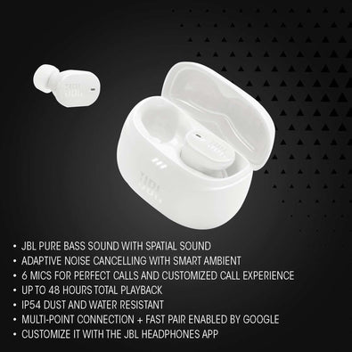 JBL Tune Buds 2 - True Wireless Noise Cancelling Earbuds Black