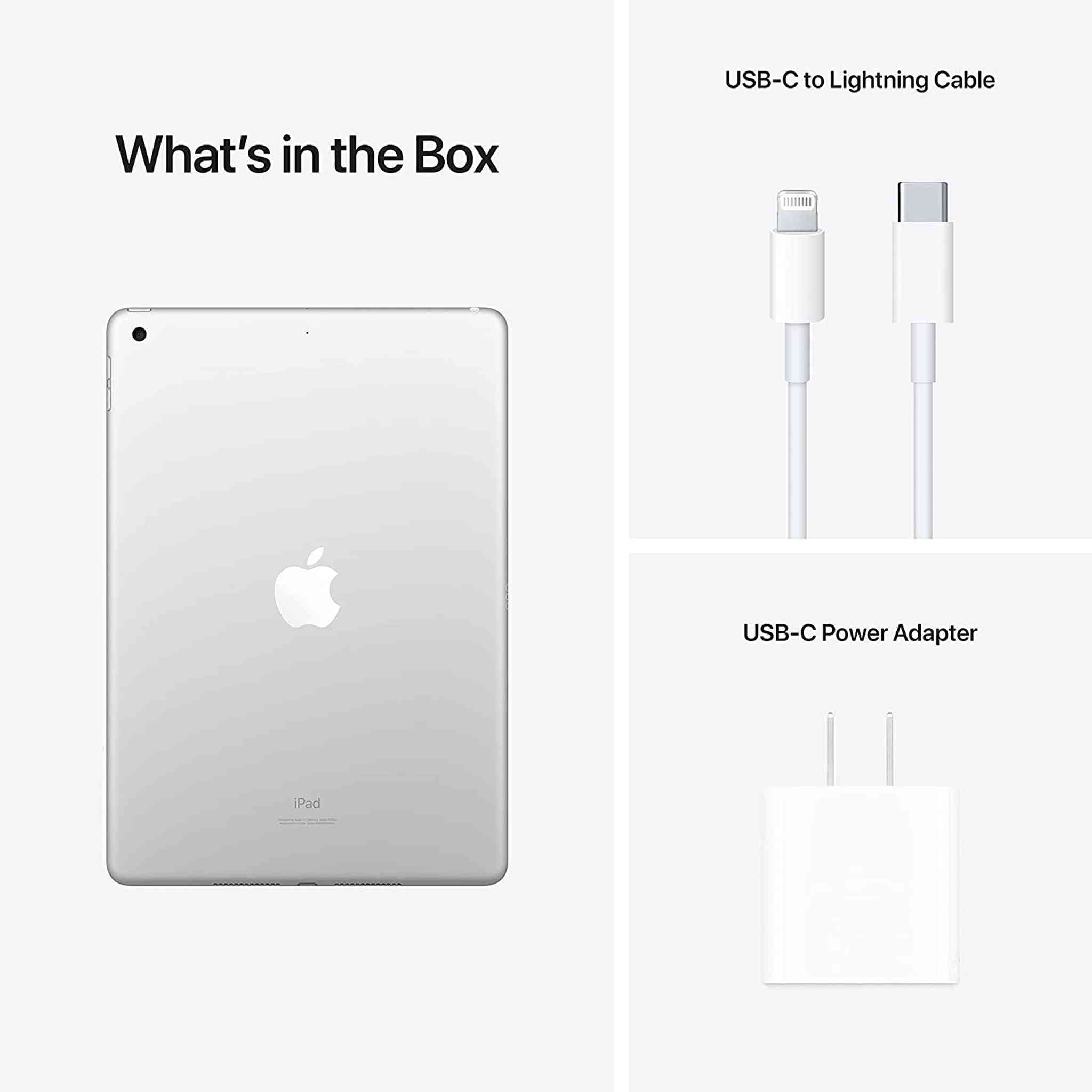 Apple 10.2" iPad 2021, 256GB, Wi-Fi, Silver and Portfolio Keyboard Case - Reconditioned Apple
