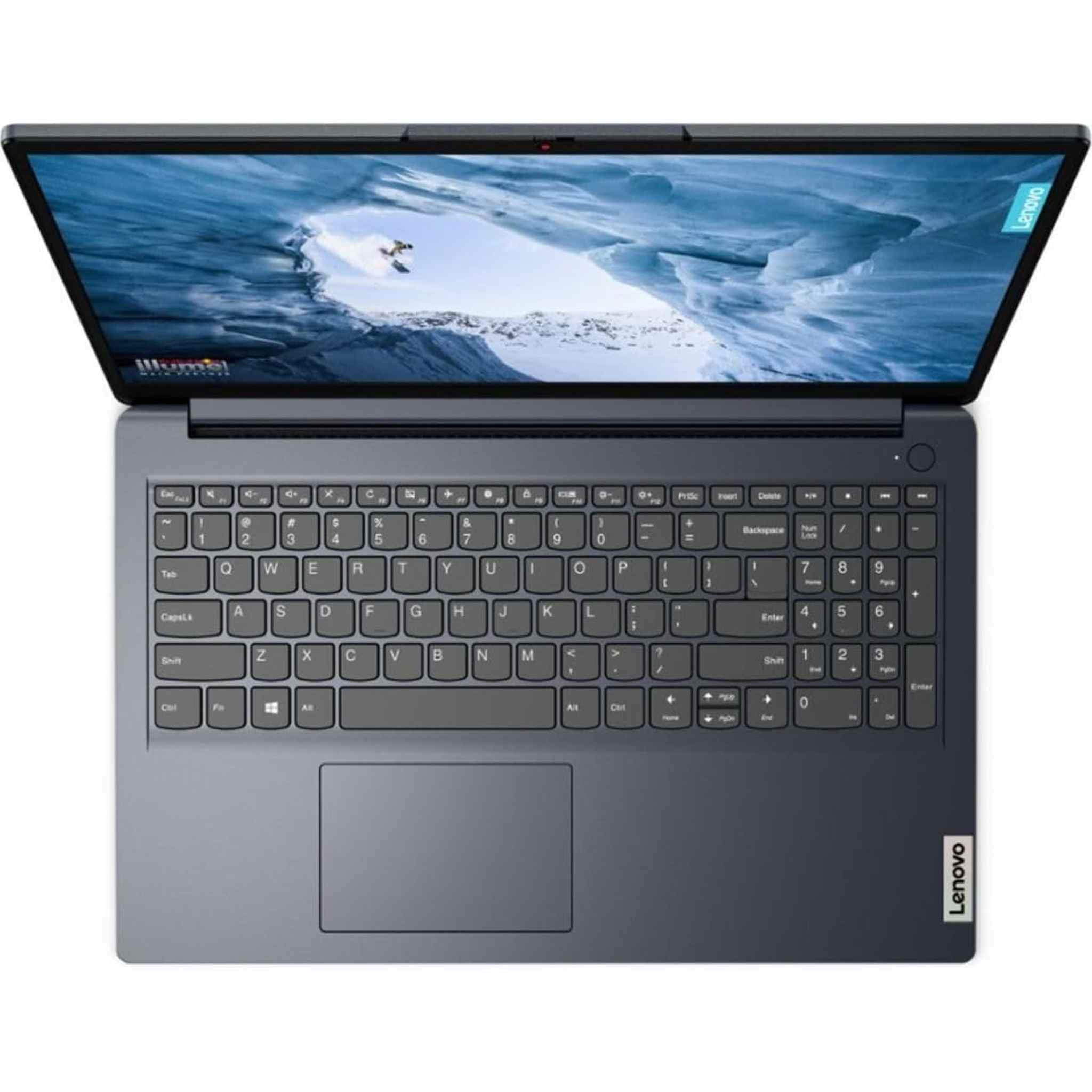 Lenovo IdeaPad 1 15.6" FHD Touchscreen 1920 x 108 Laptop, Intel Core i5-1235U, 8 GB RAM, 512 GB SSD, Windows 11 in S Mode, Wi-Fi, Abyss Blue, 82QD00HMUS Lenovo