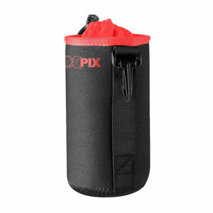 XPIX Large Neoprene Pouch Bag for DSLR Camera Lens Canon, Nikon, Fujifilm, Sony, Olympus, Panasonic, and More XPIX